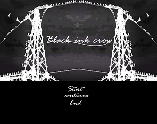 Black ink crow
