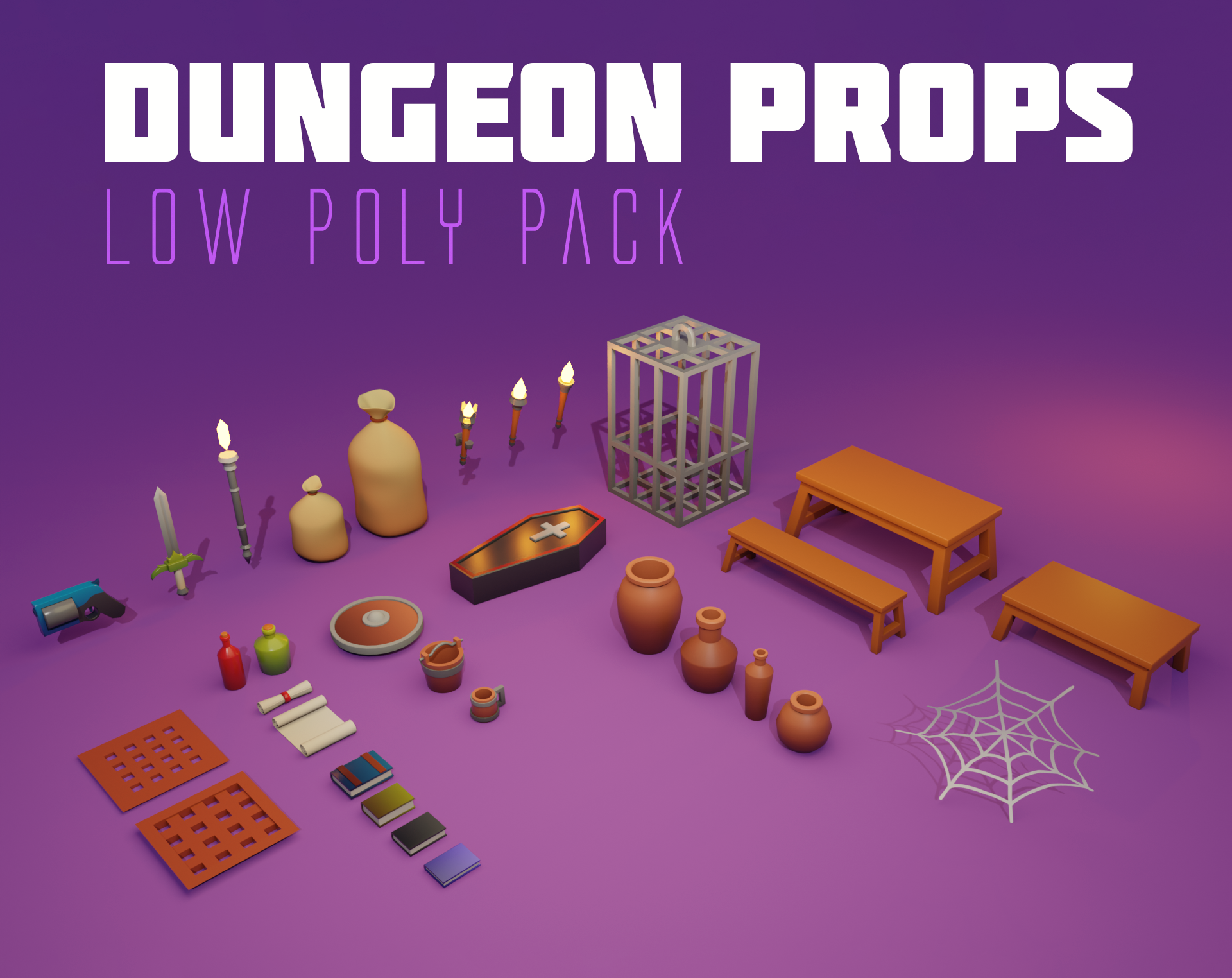 Dungeon Props Pack - Low Poly