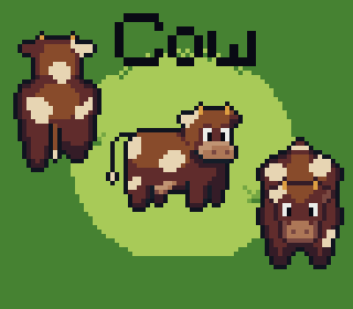 Animated Brown Cow