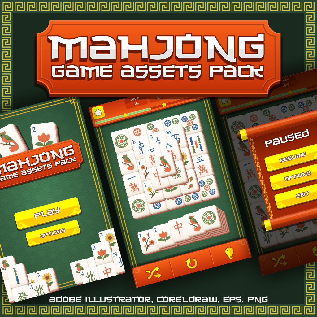 Mahjong Game Assets Pack
