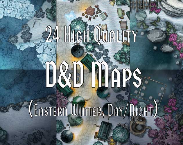 Wuxia Map Pack – 24 Handcrafted Maps with Day & Night Versions | TTRPG Battlemaps