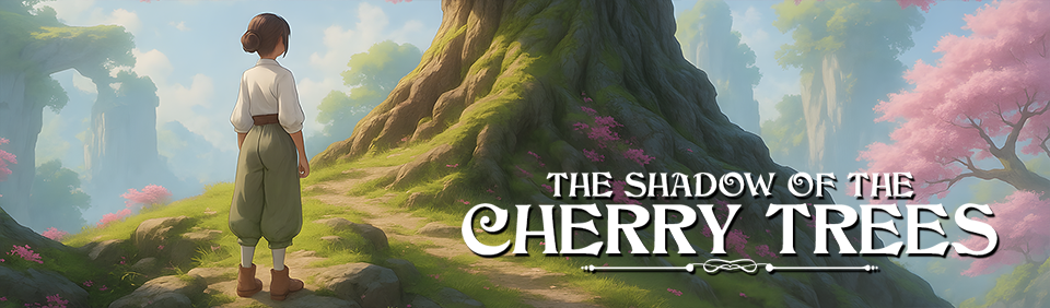 The shadow of the cherry trees