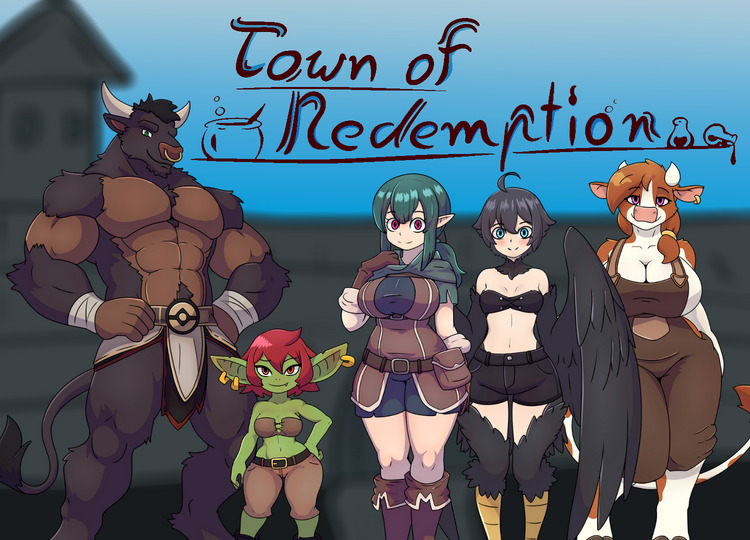 Cover art for Town of Redemption by Pomiart — adult visual novel