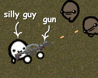 silly guy with a gun