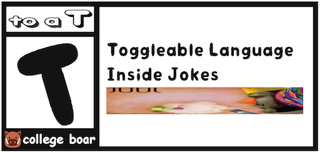 This game is rated "(to a) T" by College Boar. This game contains Toggleable Language, Inside Jokes, and [stretched image of The King blowing air onto the Prince with the Juul logo overlaid on it]