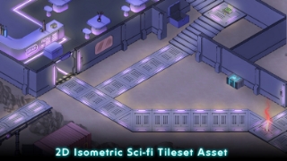 2D Isometric Sci-fi Tileset Asset