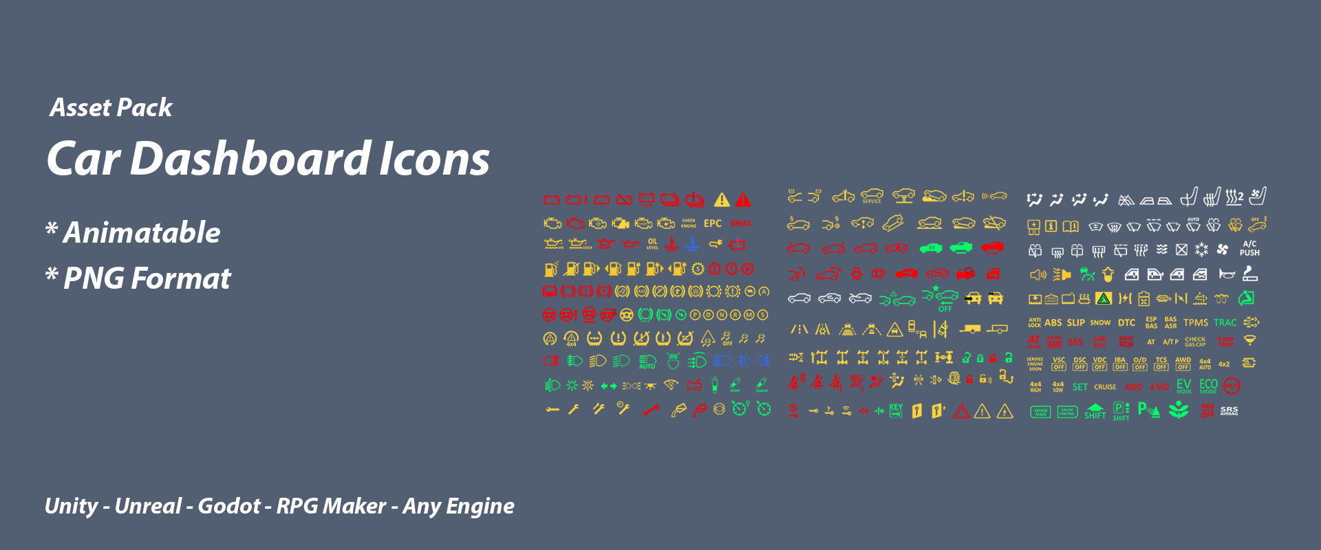 Car Dashboard Icons