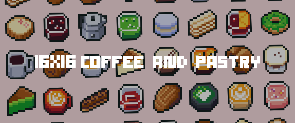 200+ 16x16 Specialty Coffee & Pastries Asset Pack