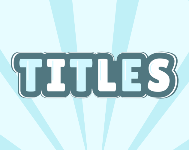 Cover image for Titles: A short Story