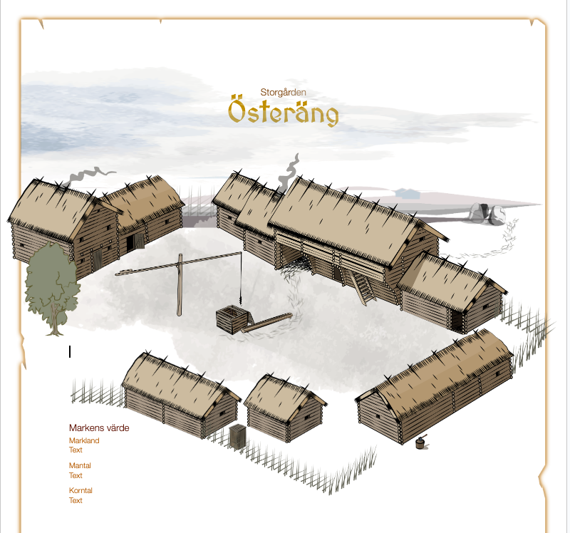 Medieval house illustrations clipart