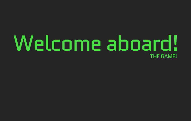 Welcome aboard!