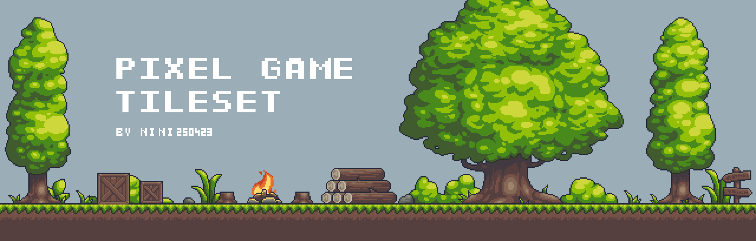 【Sale 販售】Pixel Game Tileset 像素遊戲 Tile 素材包