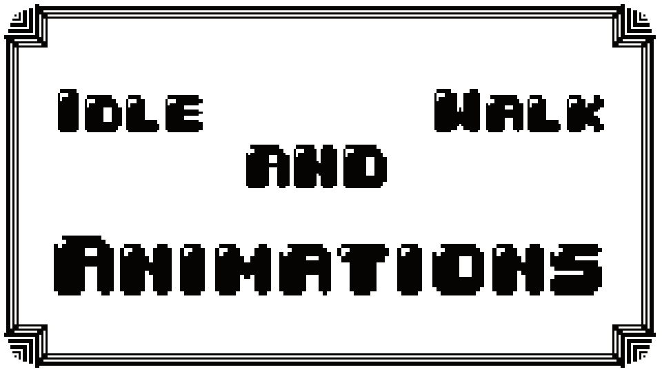 PixelArt Cute Girl - Idle/Walk Animations