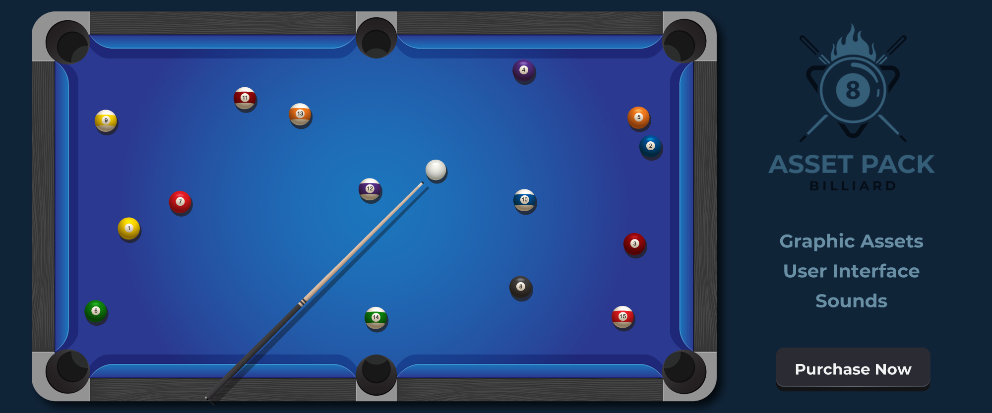8-Ball (Billiards) Complete Asset Pack