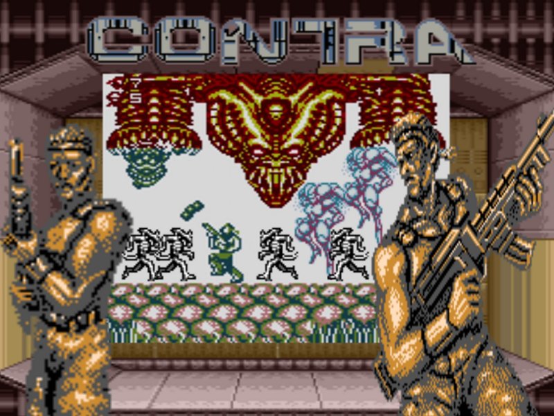 CONTRA: THE ALIEN WARS (魂斗羅スピリッツ) SGB Enhanced PLUS (Super Game Boy)