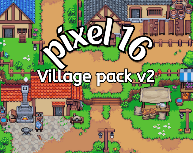 Pixel 16 Village V2 Top-Down Pixelart Asset Pack