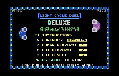 Cover image for C64 Light Cycle Duel Deluxe