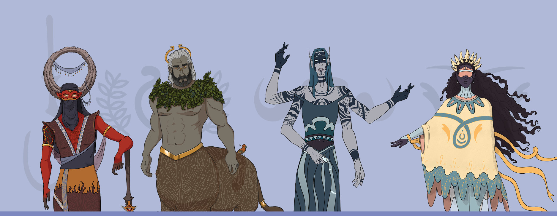 Elemental Deities Stock Art