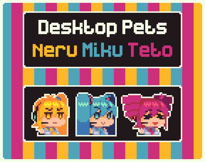 Desktop Neru, Miku and Teto