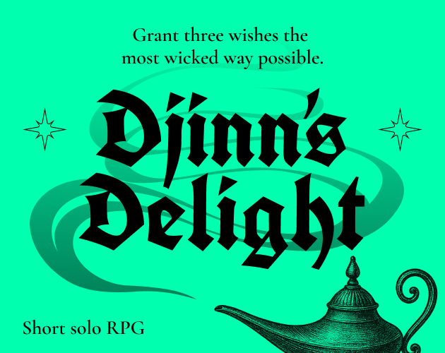Portada de Djinn's Delight – a solo pen & paper RPG