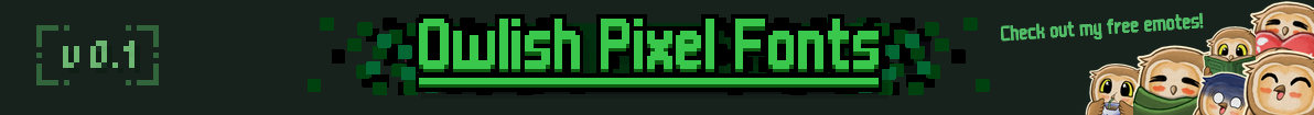 Owlish Pixel Fonts v0.1