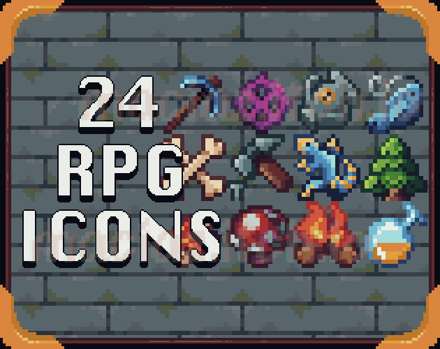 Small Icon Rp 24 RPG Icons - 16x16 by maciaz