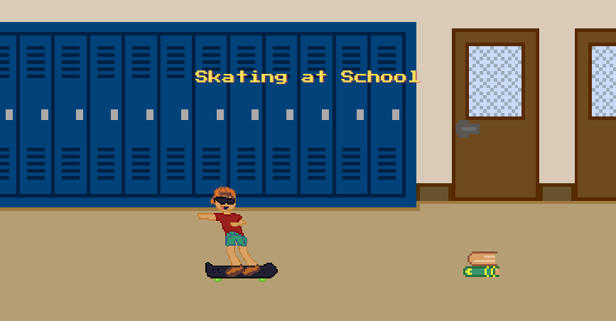 Skating at School