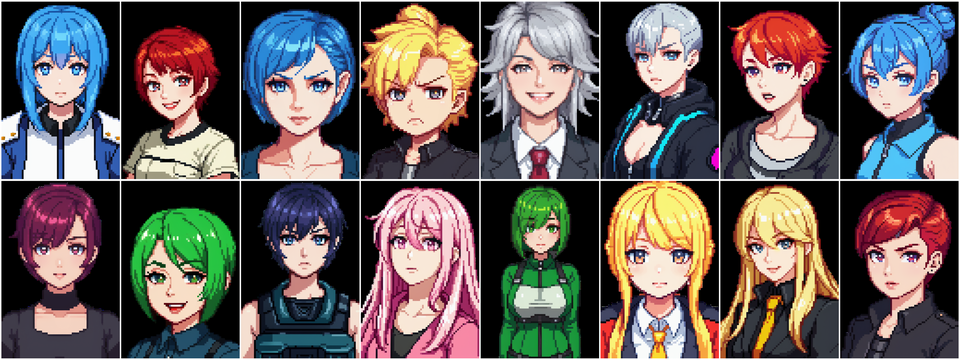 Female PixelArt Portraits