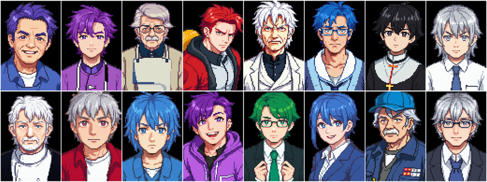 Male PixelArt Portraits