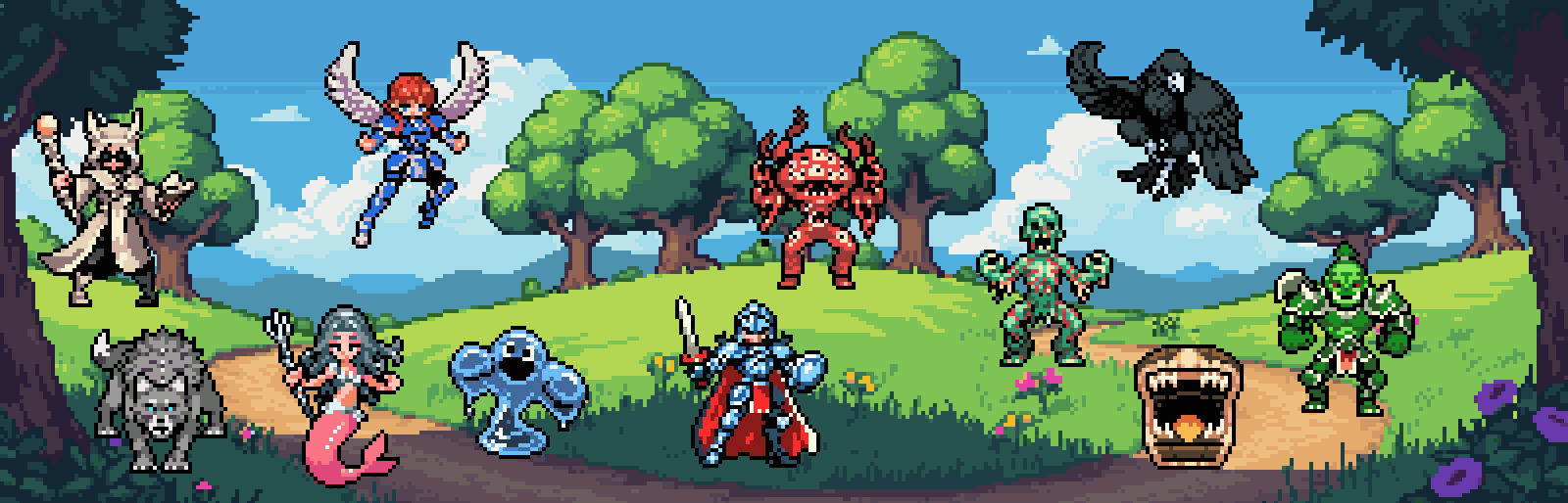 3000+ Pixel Art RPG Enemies - Front Facing RPG Assets