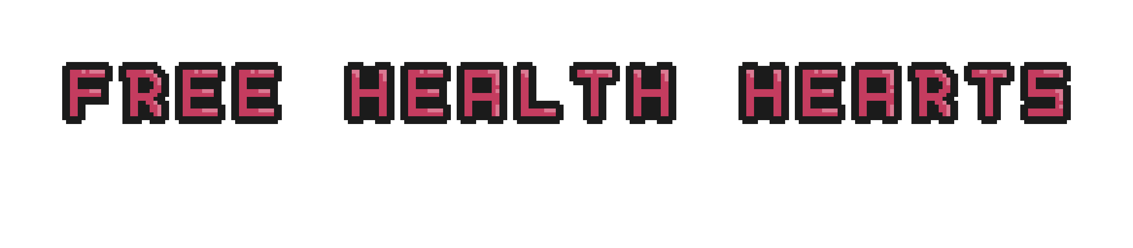 Free Pixel Art Health Hearts 8x8