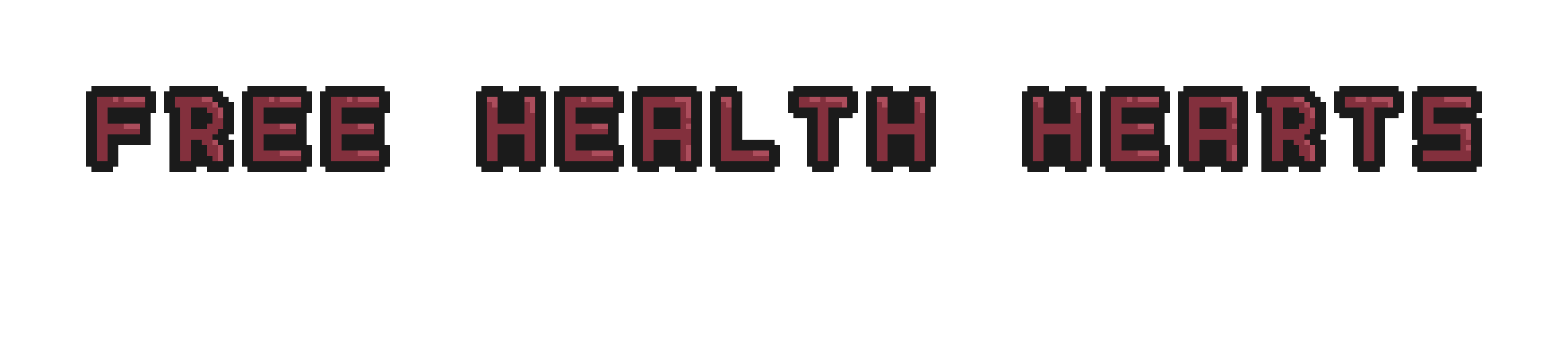 Free Pixel Art Health Hearts 16x16