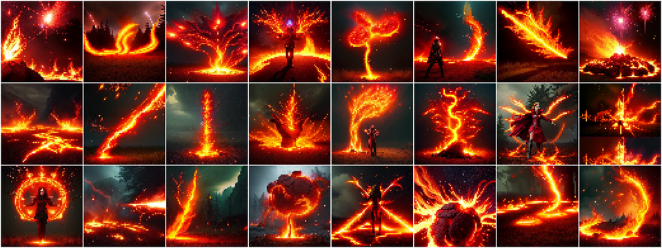 Spell Icons – Fire (Pixel Art)