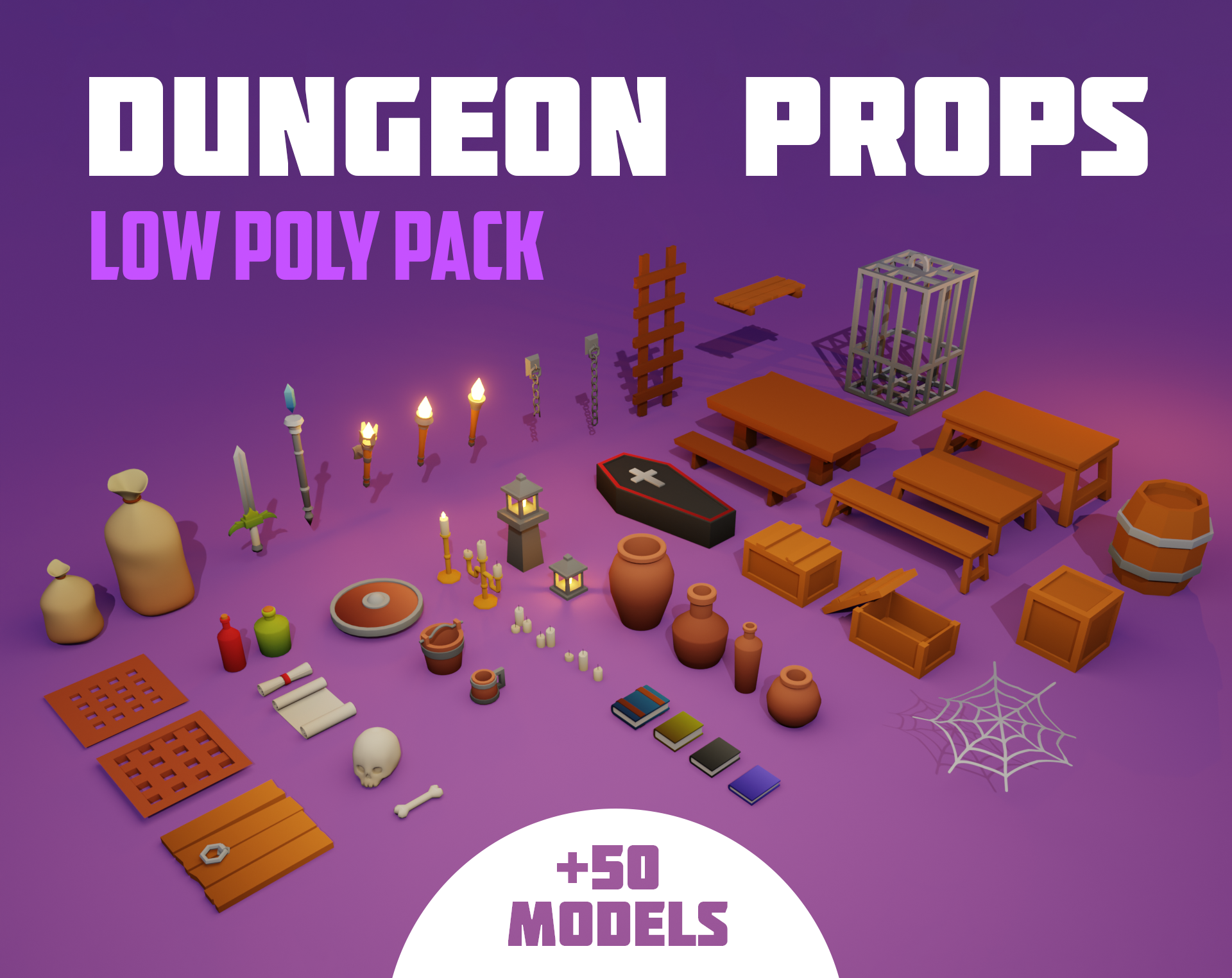 Dungeon Props Pack - Low Poly