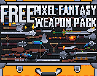 Free Pixel Fantasy Weapon Pack - Asset Pack by Domin Dev