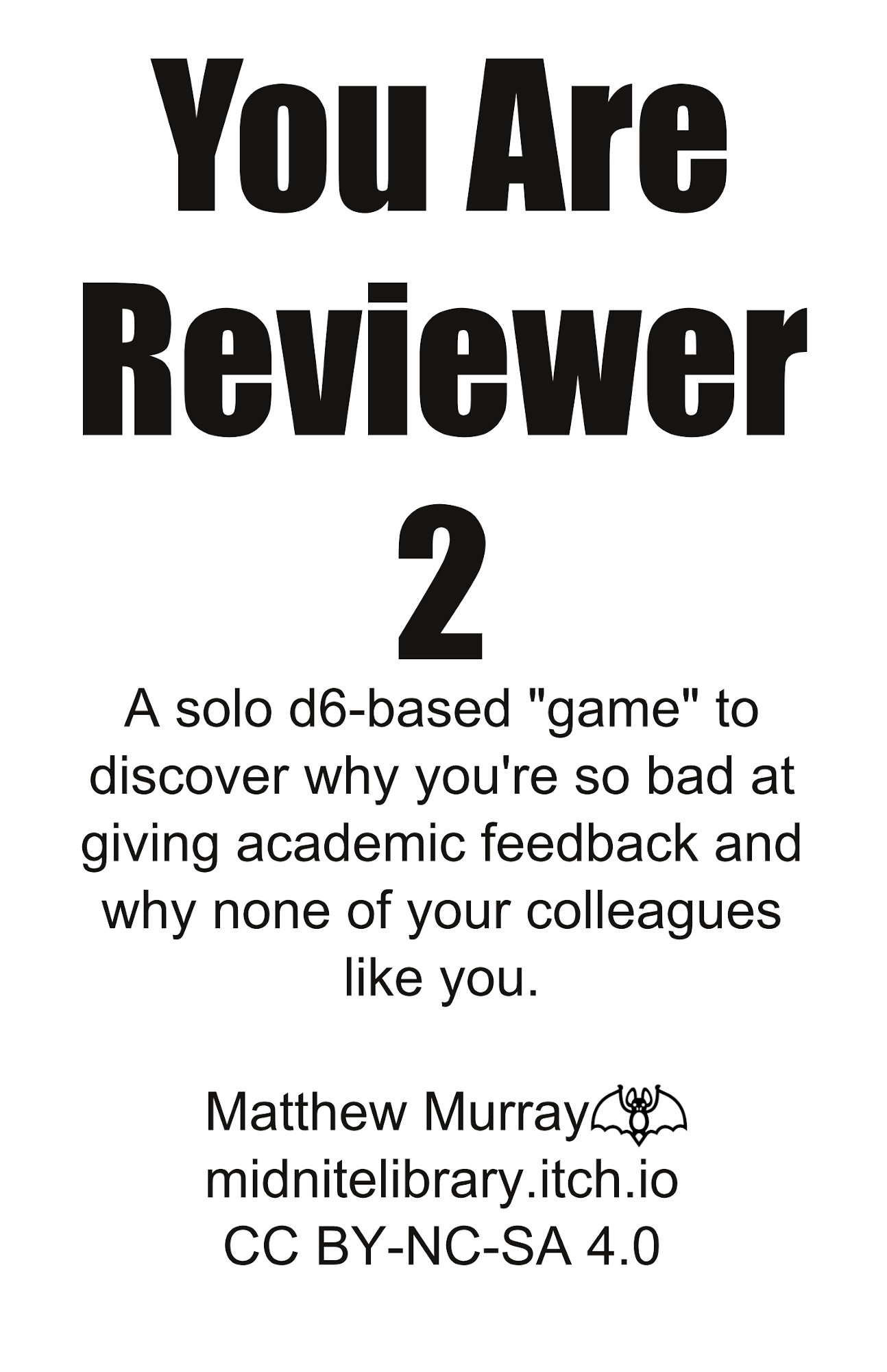 Cover image for You Are Reviewer 2