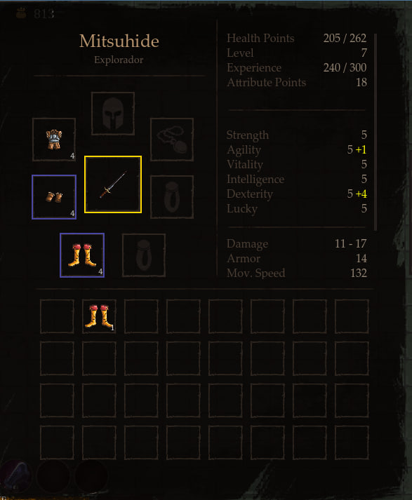 Inventory and Stats