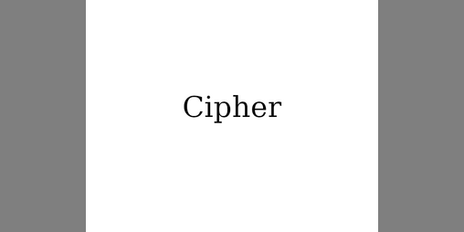 Cover image for Cipher