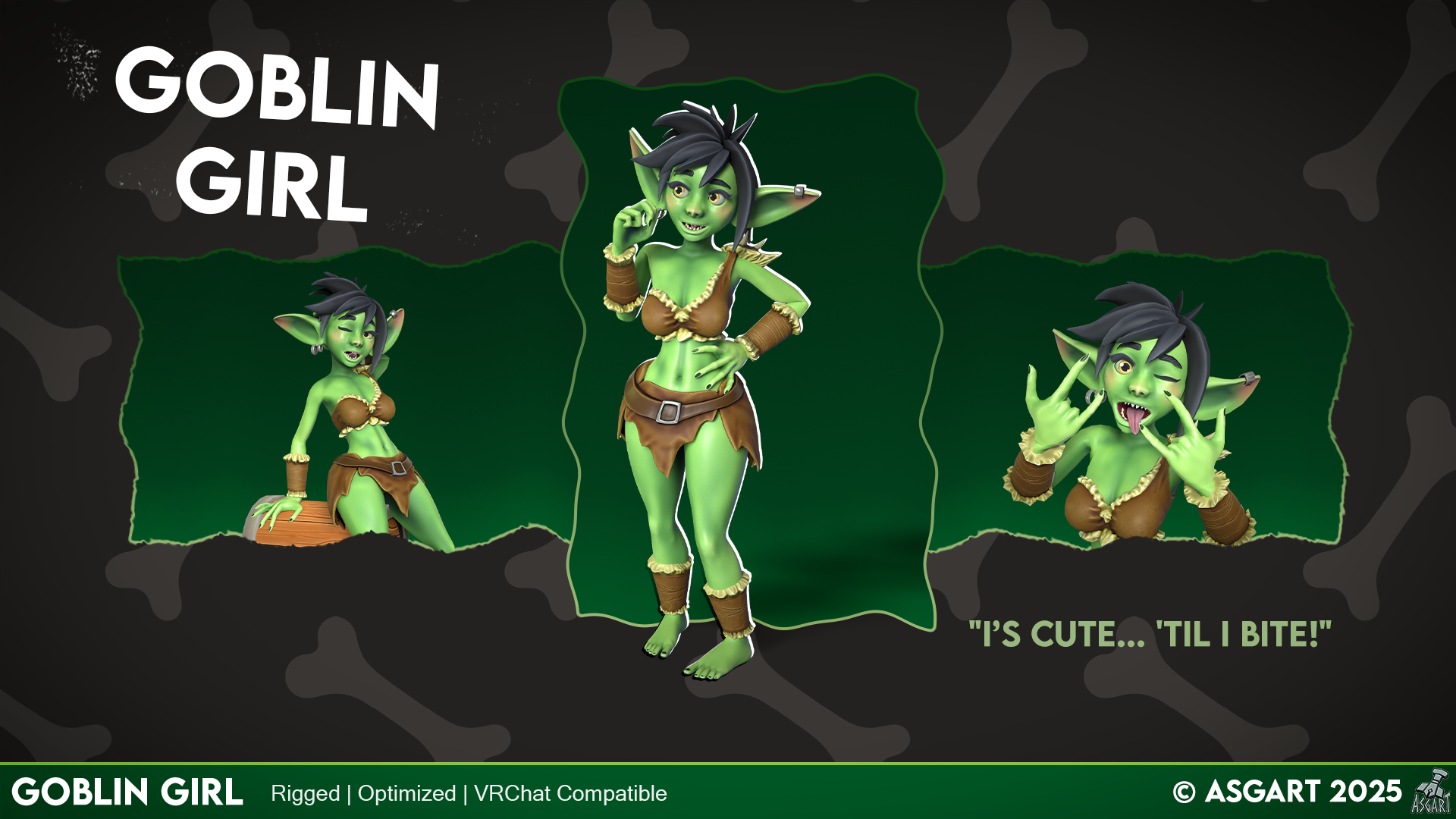 Goblin Girl | 3D Character | VRChat-Ready Avatar