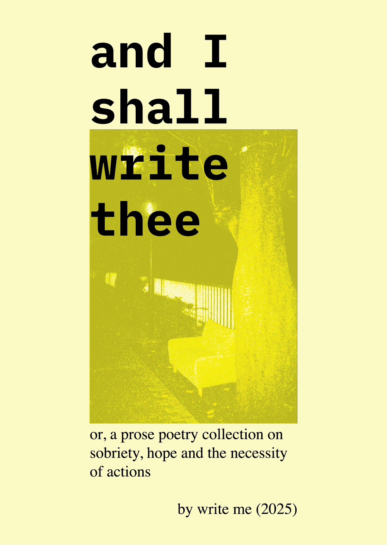 Cover image for and I shall write thee