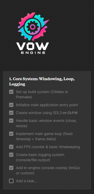 Checklist Screenshot