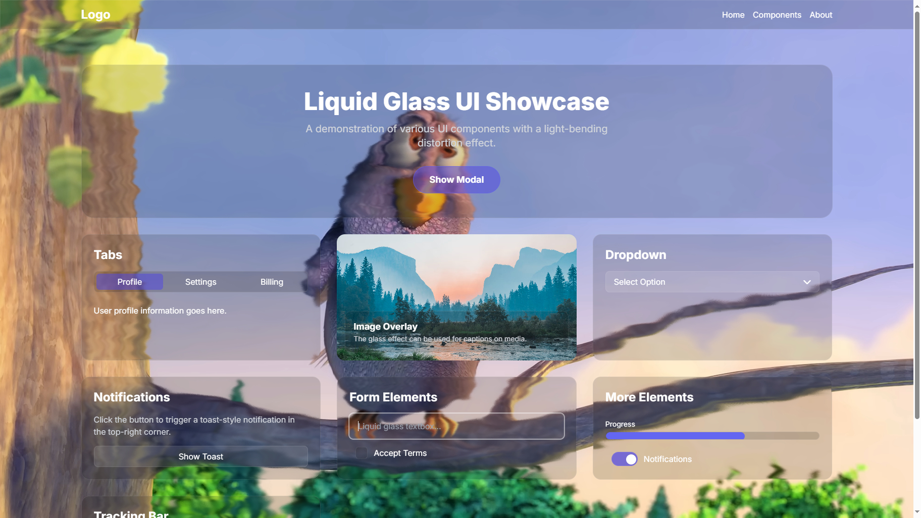💎 [1.3.9 Update] Liquid Glass UI Kit – Modern Tailwind Components for Websites & Apps