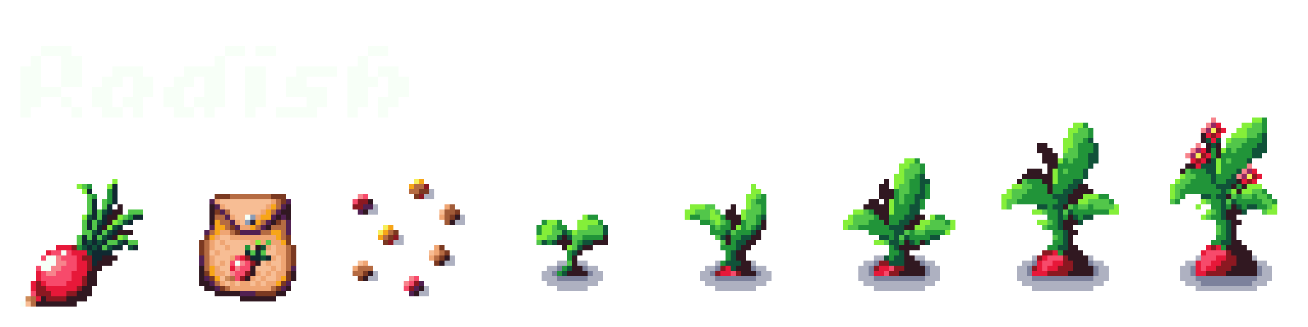 Pixel Farming Crops - Radish