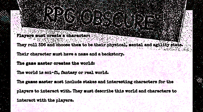 Cover image for RPG OBSCURE