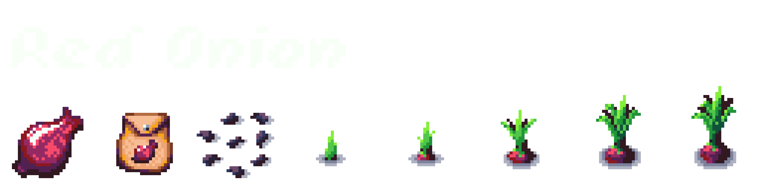 Pixel Farming Crops - Red Onion