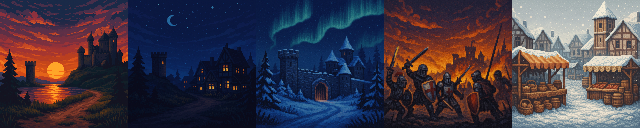 Medieval Themed 128x128 Pixelart Portraits