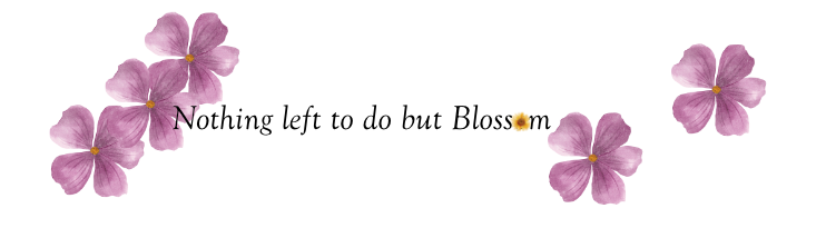 Nothing left to do but blossom