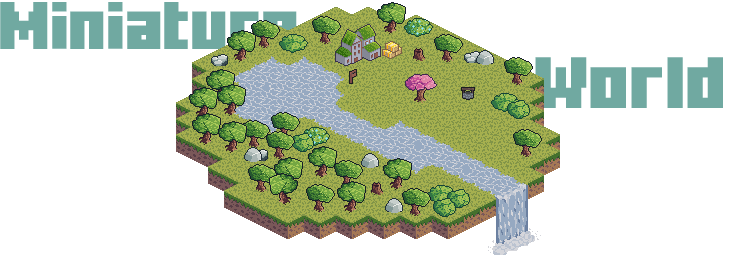 "Miniature world" isometric pixel art asset pack