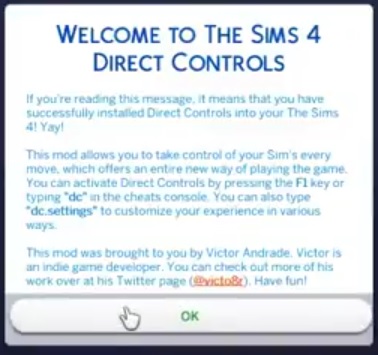Direct Controls for The Sims 4 by Victor Andrade