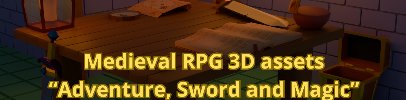 Medieval RPG 3D Assets "Pack Adventure, Sword n Magic"
